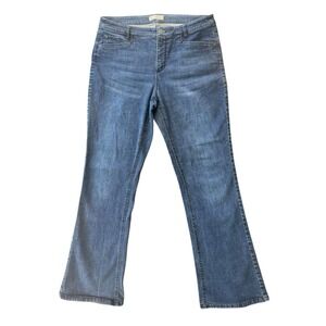 J Jill Smooth Fit Barely Boot Cut Dark Wash Blue Jeans 14 Minimalist Modern